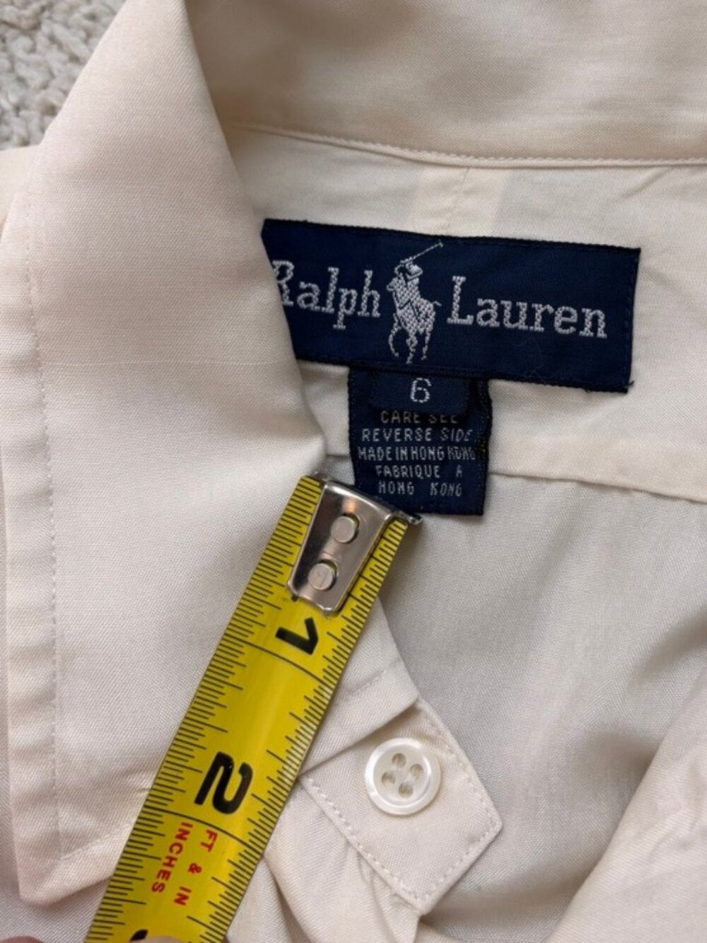 Ralph Lauren silk cuff link sleeve classic blouse - Picture 6 of 11